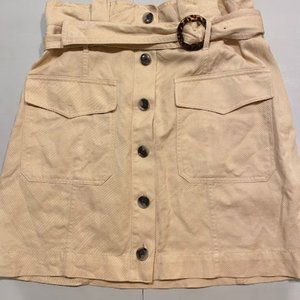 Banana Republic Beige Button-Front Skirt size 10